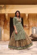 Bagru Hand Block Printed Lehnga Kurti