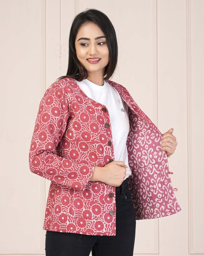 Short Ladies Cotton Quilted Jacket