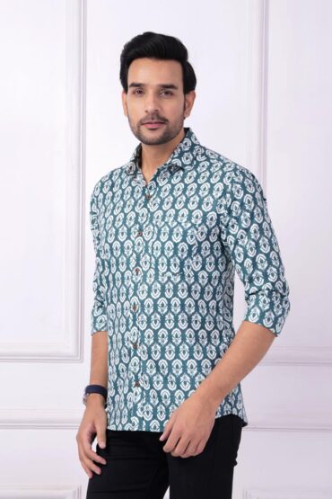 Jaipuri Printed Full Sleeve Shirt For Men
