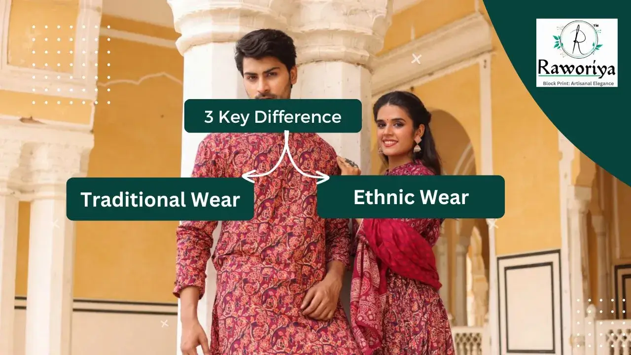See the difference between ethnic wear and traditional wear