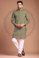 Dark Mint Green Fancy Kurta for Men