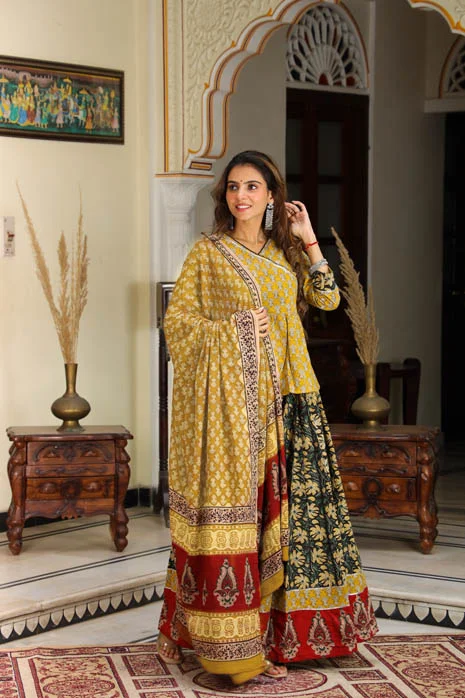 Desert Yellow party Wear Net Lehenga Choli