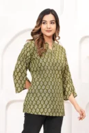 Drab Green Latest Tops for Girls style