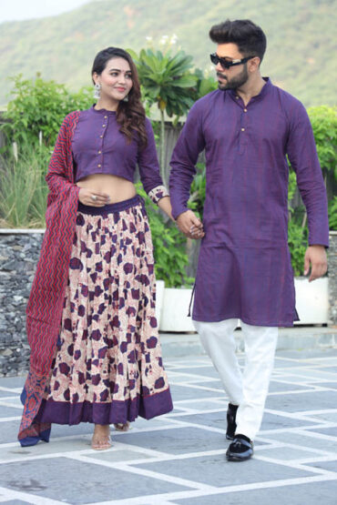Lavender Purple Matching Couple Outfits