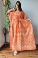 Sunrise Orange Kaftan Style Dress