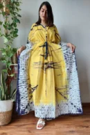Chardonnay Yellow Womens Kaftan Dress