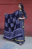 blue zodiac plus size lehenga blouse front view