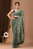 mineral green jaipur mulmul cotton sarees