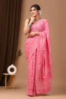 tulip pink mulmul cotton sarees with price