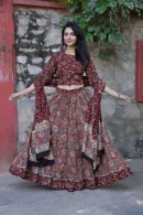 velvet maroon lehenga for plus size girl