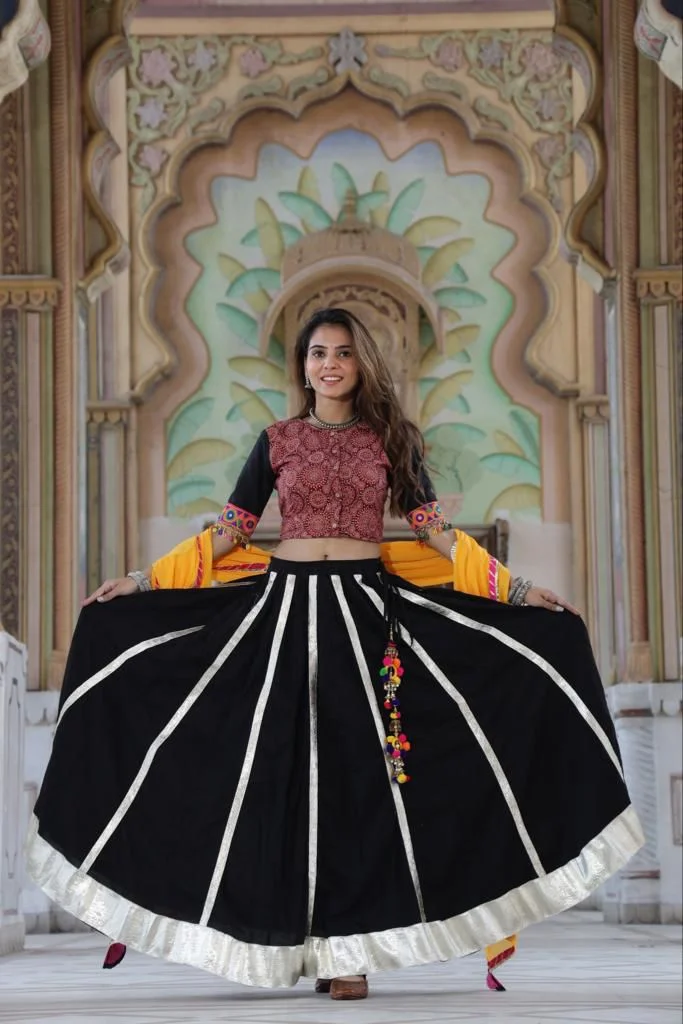 Smoky Black Lehenga Choli for Women