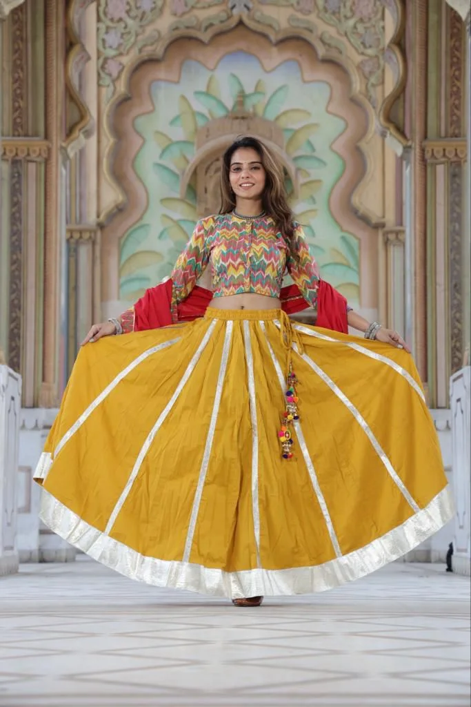 alpine orange lehenga choli for girls