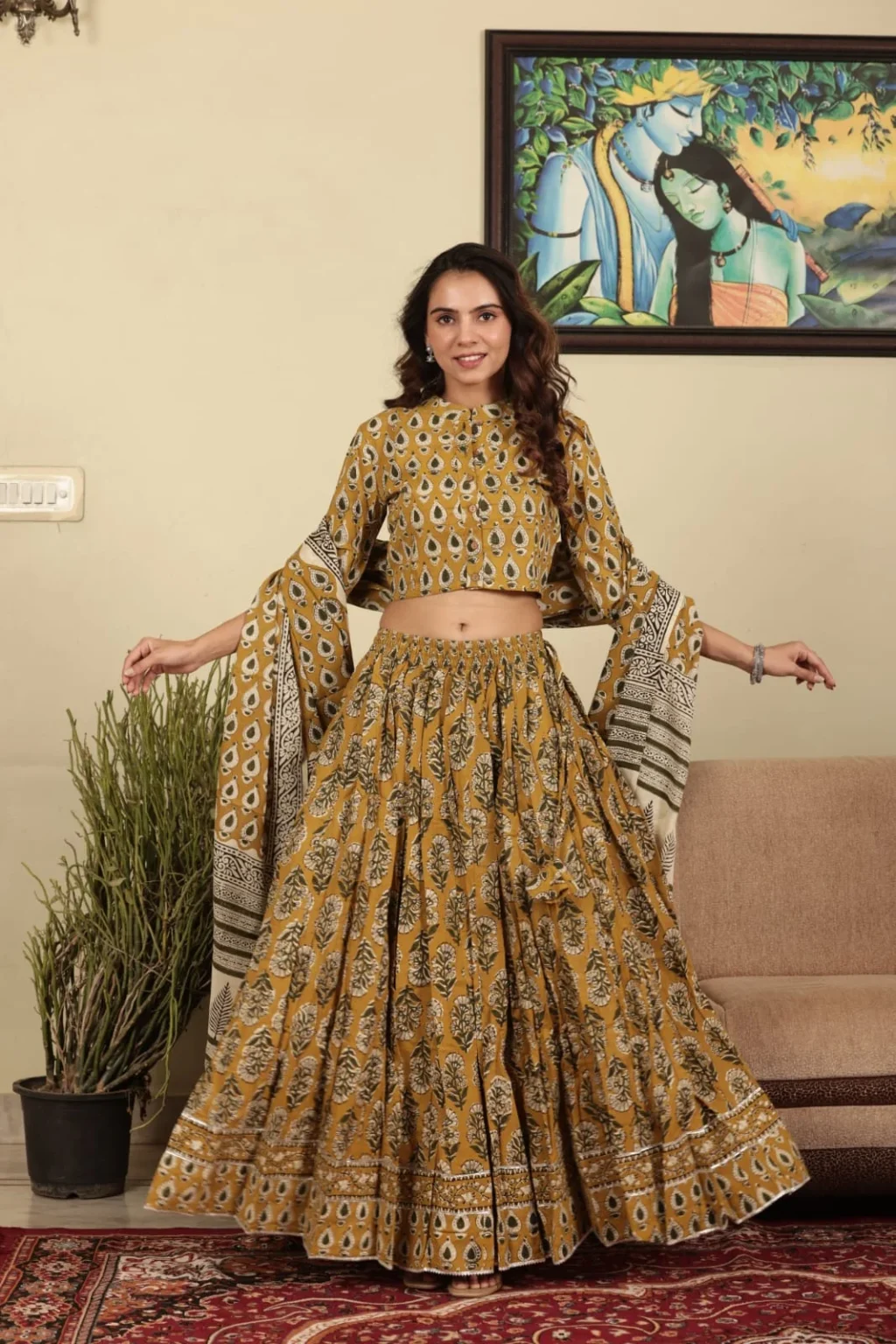 chaniya choli lehenga look