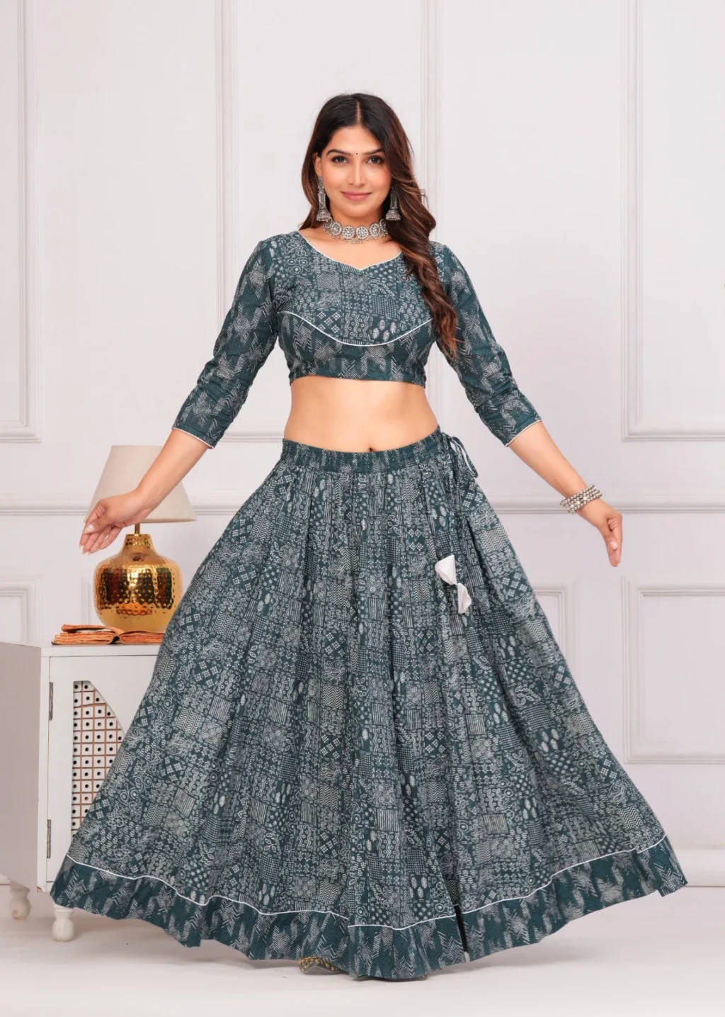 davy grey lehenga choli