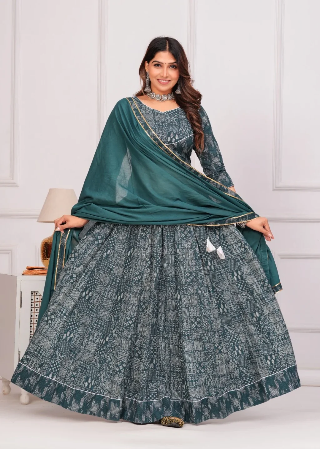 davy grey lehenga choli style