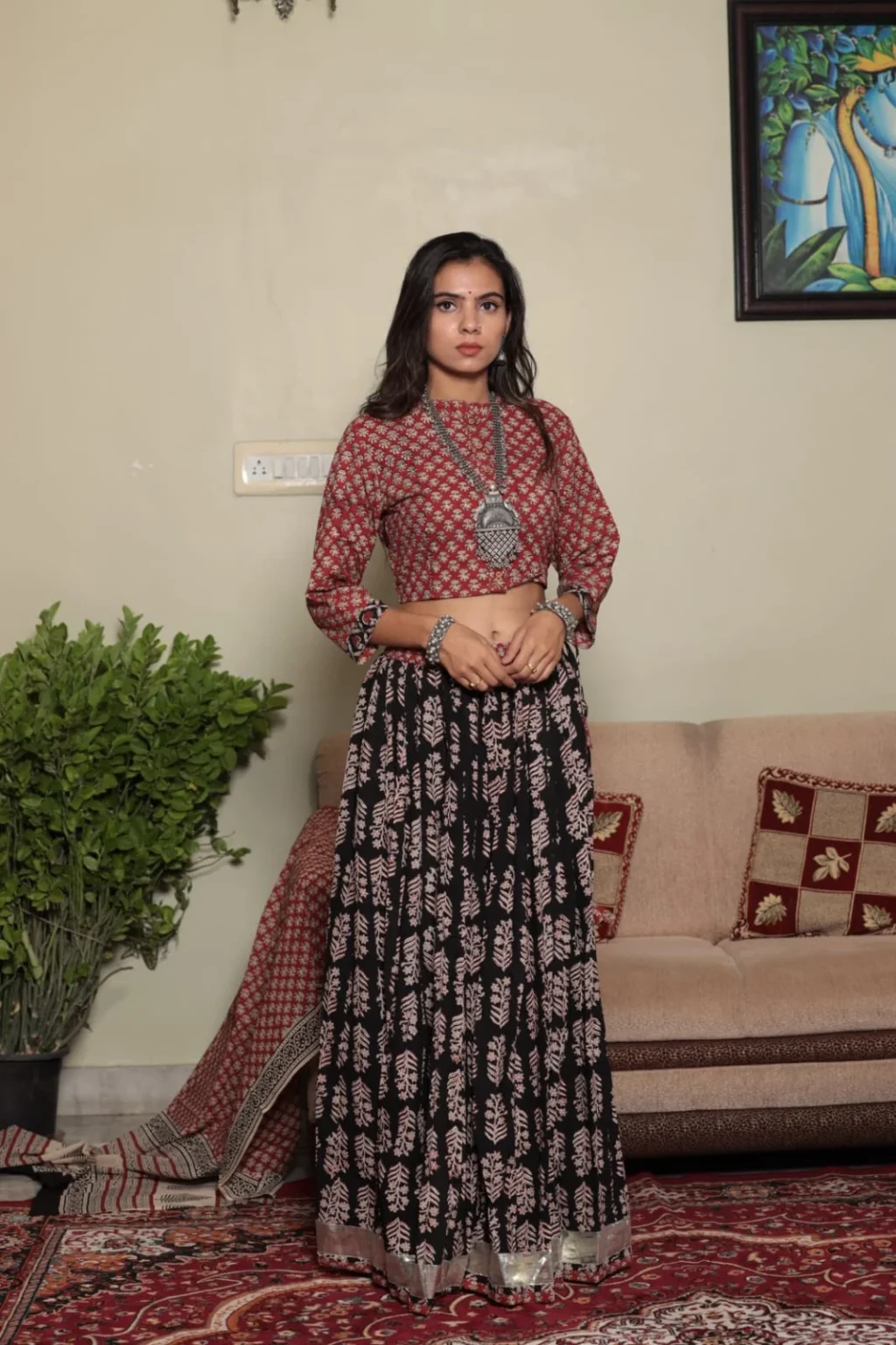 floral lehenga choli style