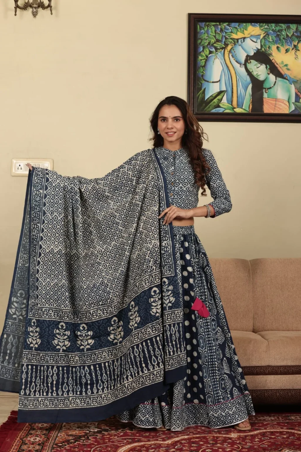 grey lehenga choli