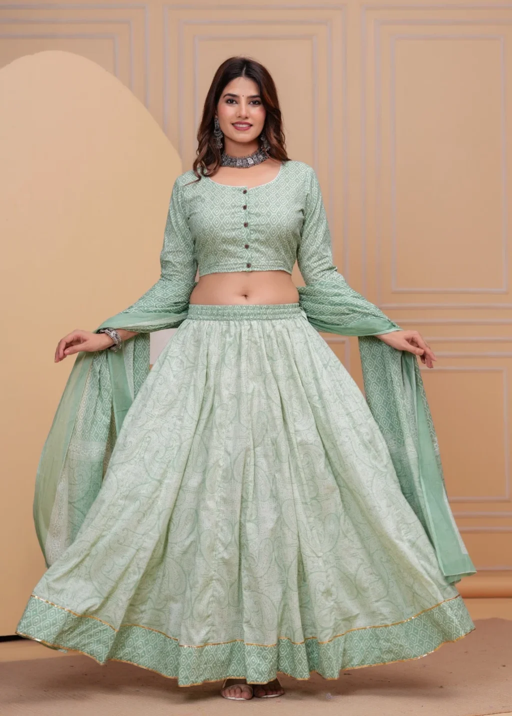 grey nickel plus size lehenga choli