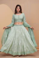 grey nickel plus size lehenga choli