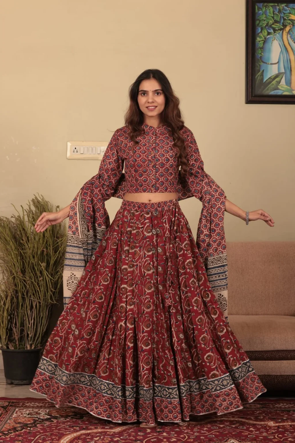 lehenga choli set style