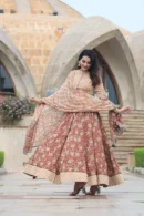 Nutmeg Red Lehenga Choli for Girls