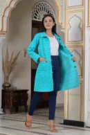 Picton Blue quilted jacket look