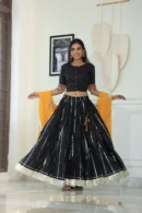 black colour lehenga choli