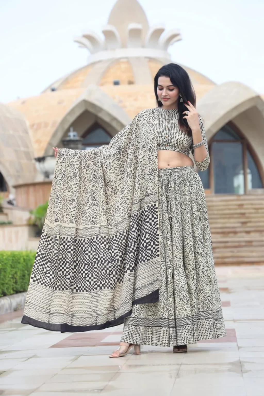 hit grey lehenga choli for girls