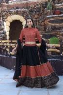 light maroon cotton lehenga choli look