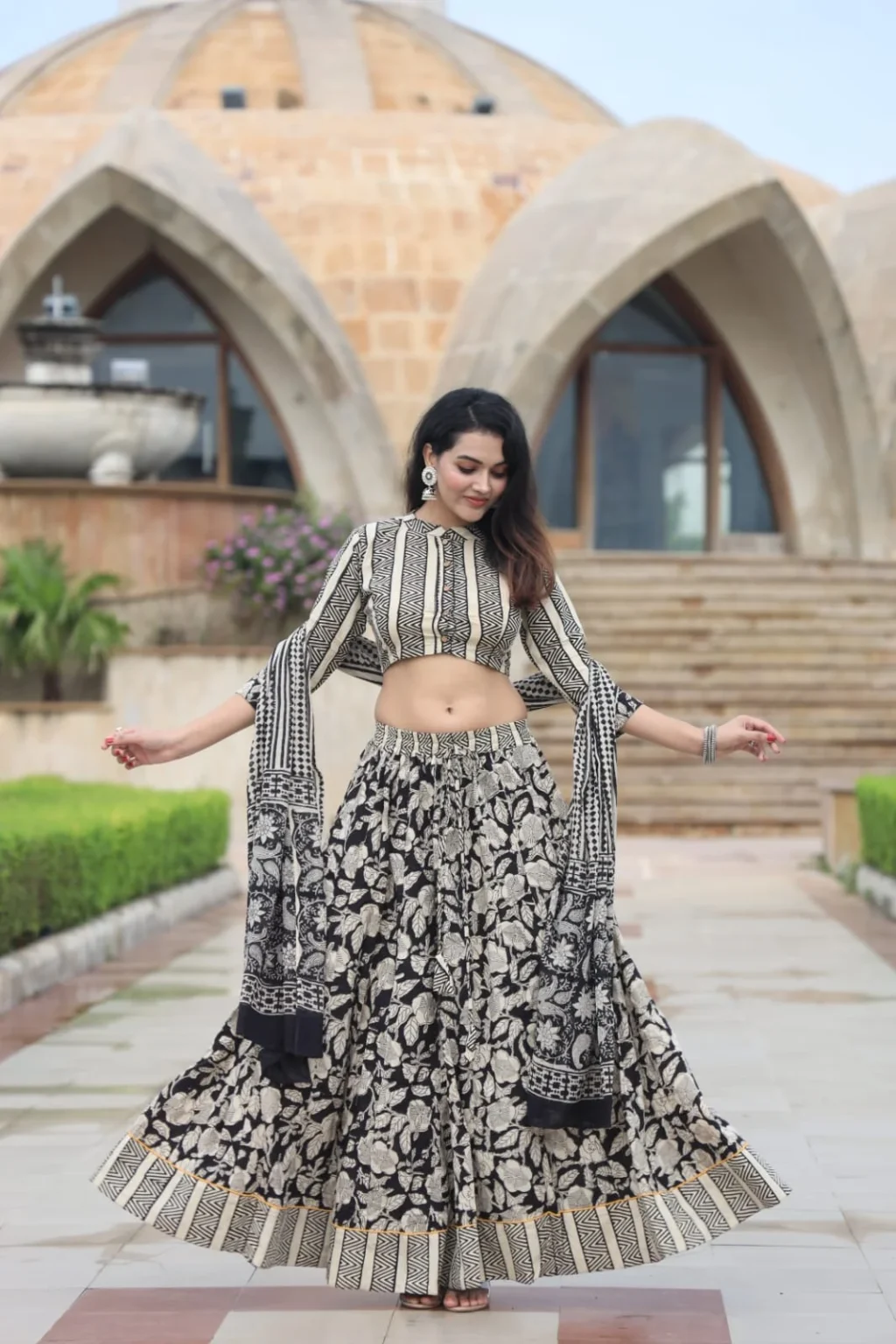 oslo grey lehenga choli online side view