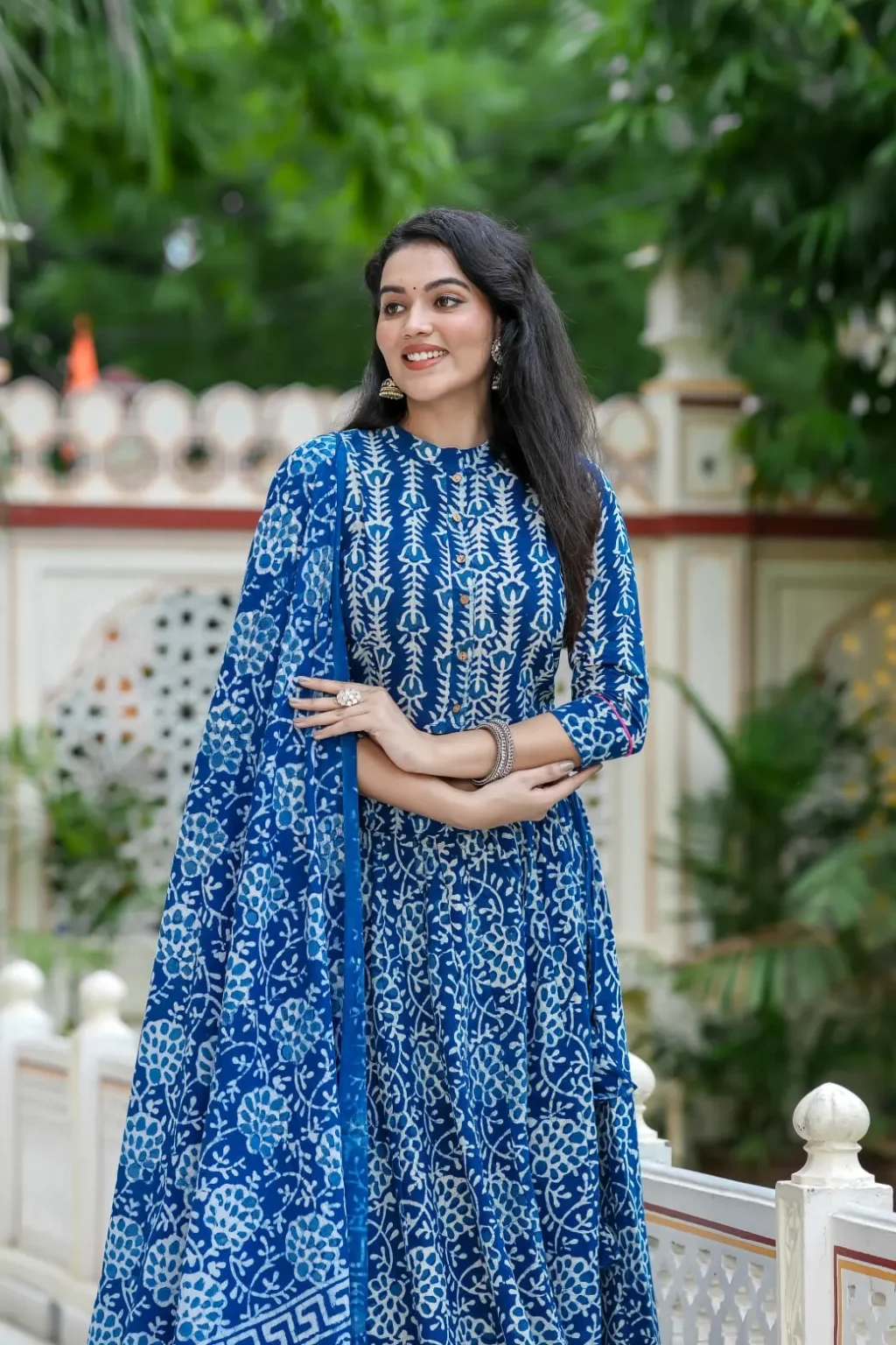Indigo Lehenga Choli For Navratri