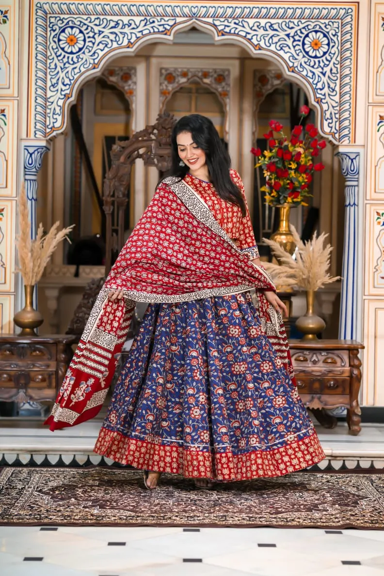 Buy Bagru Printed Lehenga Choli
